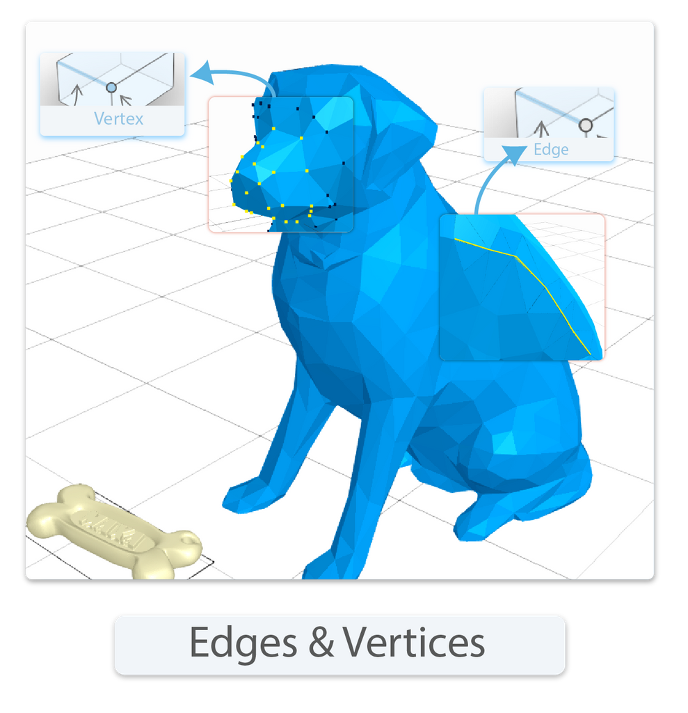 Selection of edges and vertices
